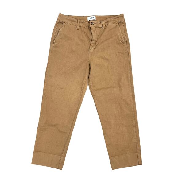 PISTOLA Capri Pants in Khaki Size‎ 29 Zip Fly Tapered Leg Flat Front Pockets - Picture 2 of 4